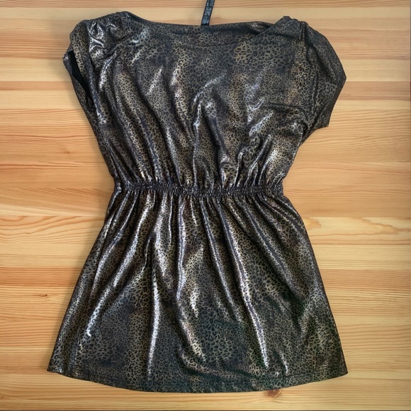 Leopard Print Cinched Mini Dress - Picture 3 of 3